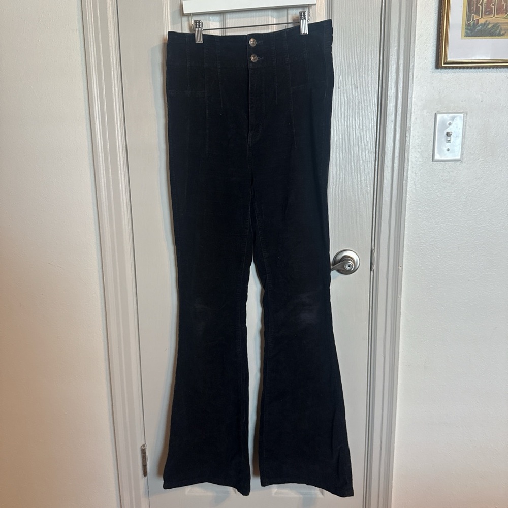 Free People We the Free Jayde Flare Black Corduroy Jeans